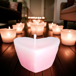 Dekoratif Kalp Şeklinde Mum