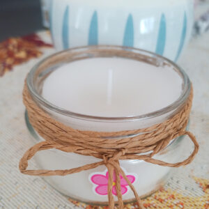 Dekoratif Kavanoz Beyaz Mum